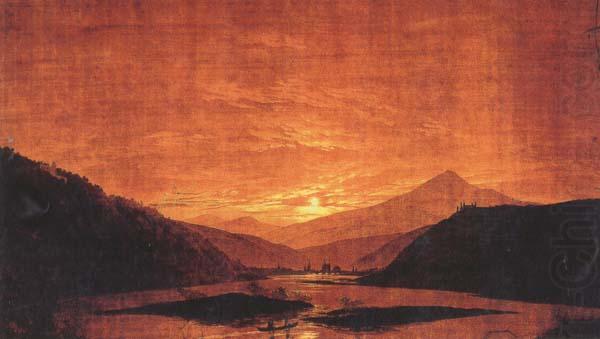 Caspar David Friedrich Mountainous River Landscape (mk45) china oil painting image